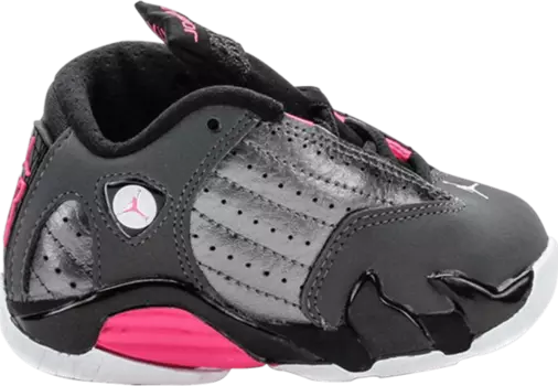 Кроссовки Air Jordan 14 Retro TD Hyper Pink, серый