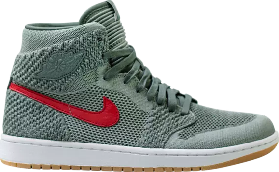 Кроссовки Air Jordan 1 High Flyknit Clay Green, зеленый