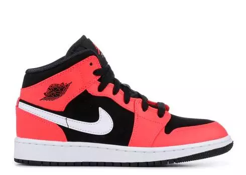 Кроссовки AIR JORDAN 1 MID BG 'INFRARED 23', черный