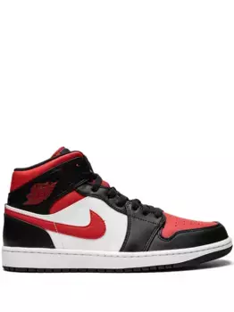 Кроссовки Air Jordan 1 Mid Bred Toe, белый