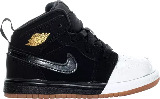 Кроссовки Air Jordan 1 Mid GT Metallic Gold, черный