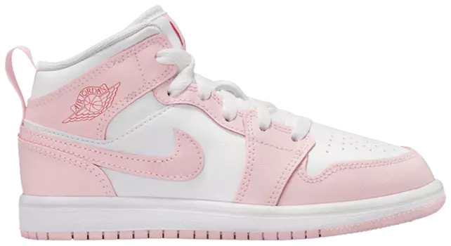 Кроссовки Air Jordan 1 Mid PS 'Pink Foam Fire Red', розовый