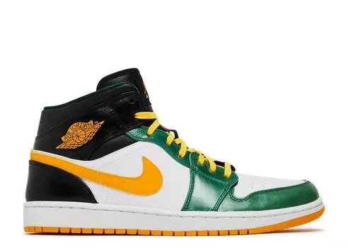 Кроссовки AIR JORDAN 1 MID 'SONICS', зеленый