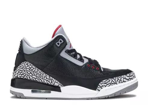 Кроссовки AIR JORDAN 3 RETRO 'CEMENT' 2011, черный