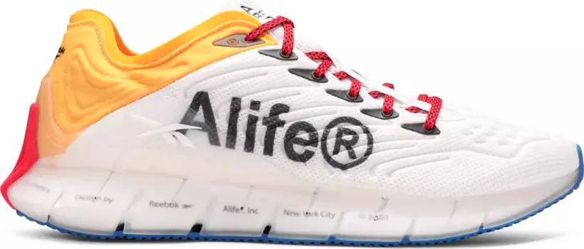 Кроссовки alife x zig kinetica 'white multi' Reebok, белый