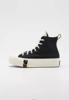 Кроссовки altas Converse CHUCK TAYLOR ALL STAR LIFT PLATFORM TORTOISE, цвет black/egret/tawny owl