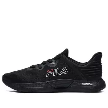 Кроссовки athletics side logo low-top 'triple black' Fila, черный