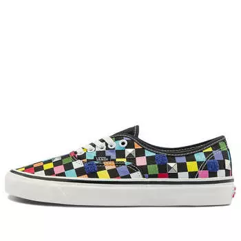 Кроссовки authentic 44 dx low tops casual skateboarding shoes white multi-color printing 'white blue yellow' Vans, белый