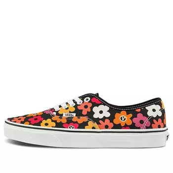 Кроссовки authentic 'flower print' Vans, черный