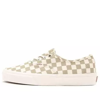 Кроссовки authentic wear-resistant non-slip low top casual skate shoes white brown grid 'white brown' Vans, белый