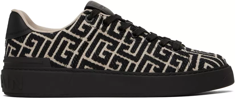 Кроссовки B-Court Jacquard Monogram Off-White Balmain