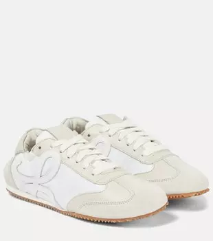 Кроссовки Ballet Runner из кожи и замши Loewe, белый