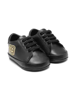 Кроссовки Balmain Kids с вышитым логотипом, черный
