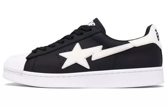 Кроссовки BAPE A BATHING APE Skull Sta #2 Black, белый