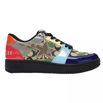 Кроссовки Bape Coach x Bapesta Low, разноцветный