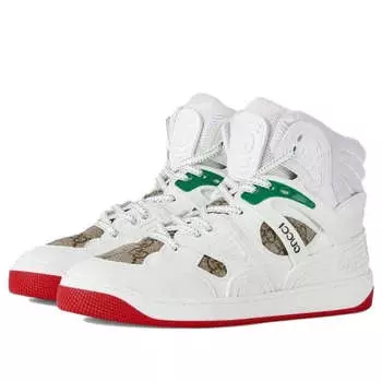 Кроссовки basket high 'white demetra red' Gucci, белый