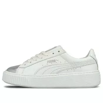 Кроссовки basket skate shoes 'white silver' Puma, белый