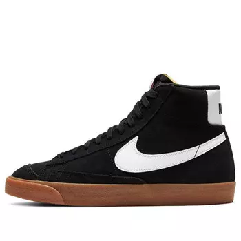 Кроссовки blazer mid '77 suede 'black gum' Nike, черный