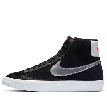 Кроссовки blazer mid vintage '77 'black metallic silver' Nike, черный
