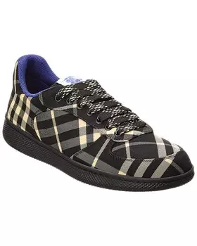 Кроссовки Burberry Terrace Check Canvas, черный