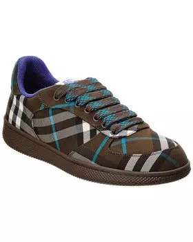 Кроссовки Burberry Terrace Check Canvas, коричневый
