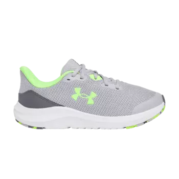 Кроссовки Charged Pursuit 4 GS 'Mod Grey Hyper Green', серый