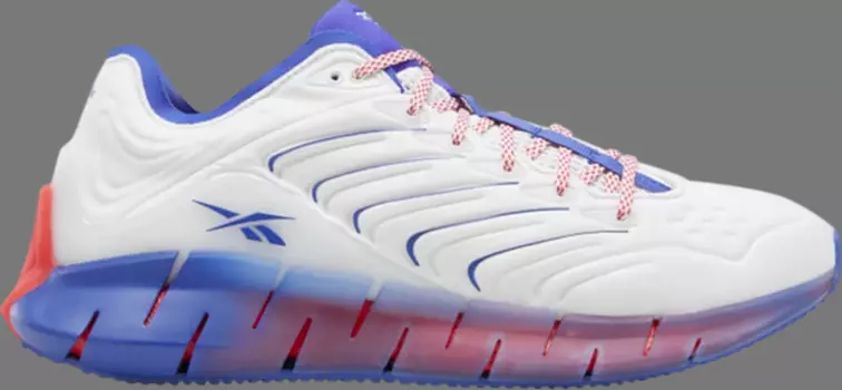Кроссовки chromat x zig kinetica 'white acid blue' Reebok, белый