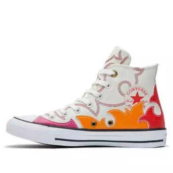 Кроссовки chuck taylor all star le high egret red orange 'white red' Converse, белый