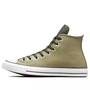 Кроссовки chuck taylor all star leather high 'mossy sloth green' Converse, зеленый