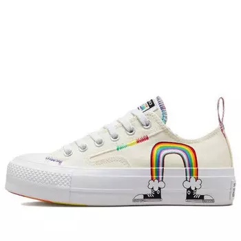 Кроссовки chuck taylor all star lift platform low 'pride' Converse, белый