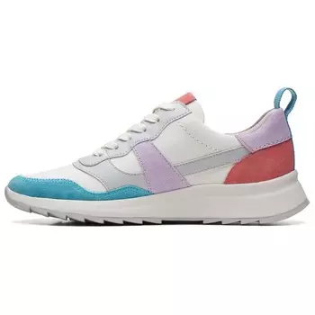 Кроссовки clarks Lifestyle Shoes Women's Low-top White/Purple, фиолетовый