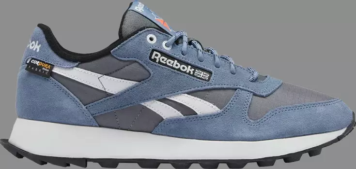 Кроссовки classic leather 'grey blue slate' Reebok, серый