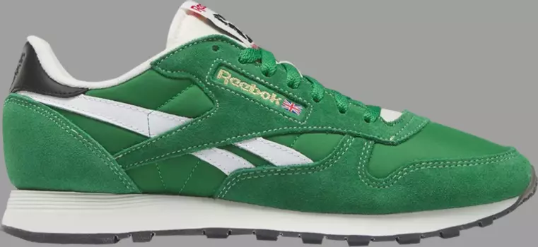 Кроссовки classic leather 'human rights now! - glen green' Reebok, зеленый