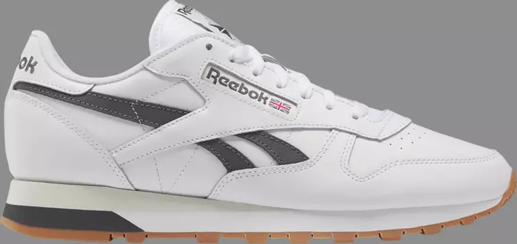 Кроссовки classic leather 'white pure grey gum' Reebok, белый