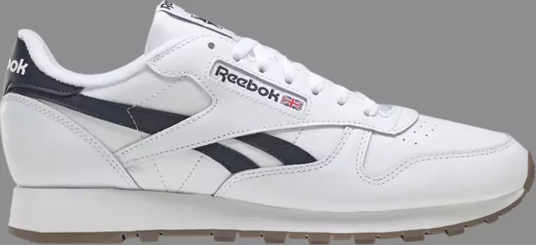 Кроссовки classic leather 'white vector navy' Reebok, белый