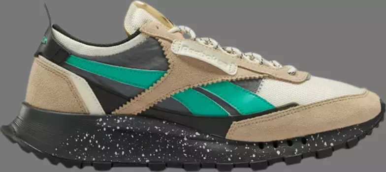 Кроссовки classic leather legacy 'splatter paint - utility beige' Reebok, загар