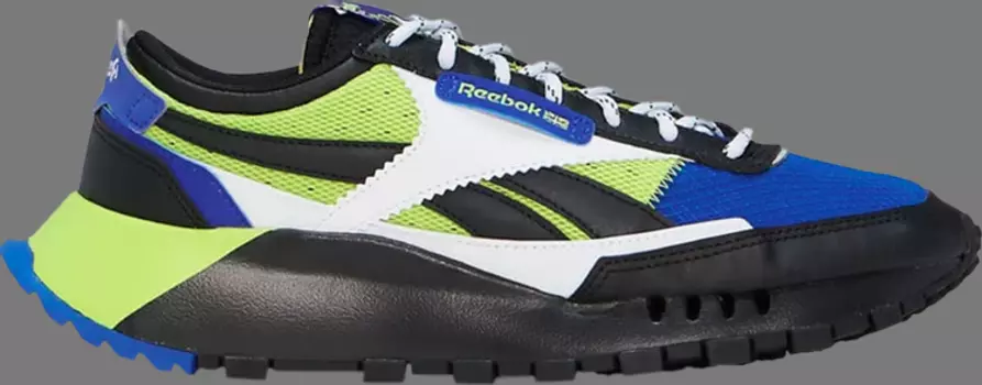 Кроссовки classic leather legacy j 'cobalt yellow' Reebok, синий