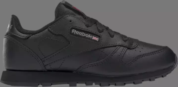 Кроссовки classic leather little kid 'triple black' Reebok, черный