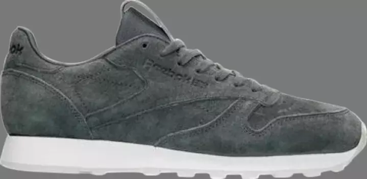 Кроссовки classic leather metallic Reebok, серый