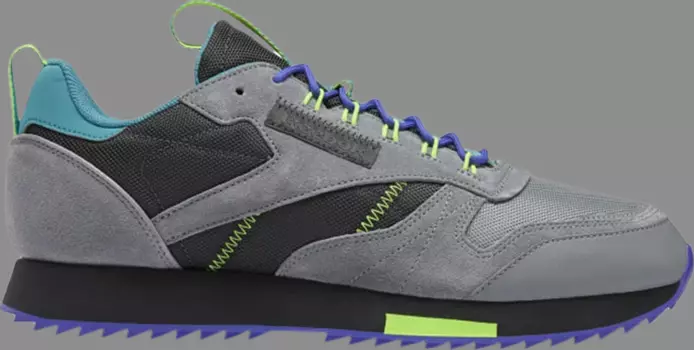Кроссовки classic leather ripple trail 'mineral mist' Reebok, серый