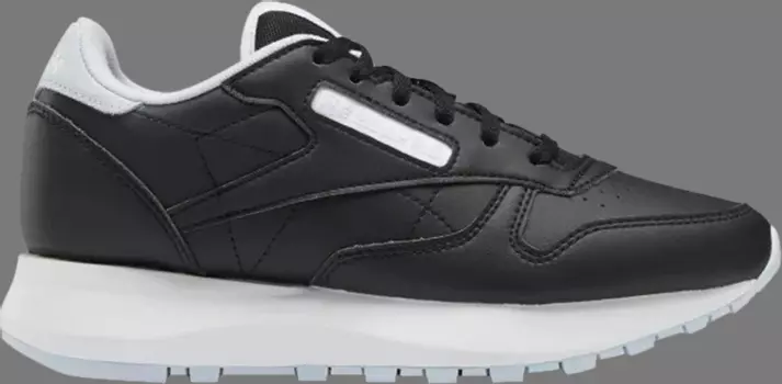 Кроссовки classic leather sp big kid 'black glass blue' Reebok, черный