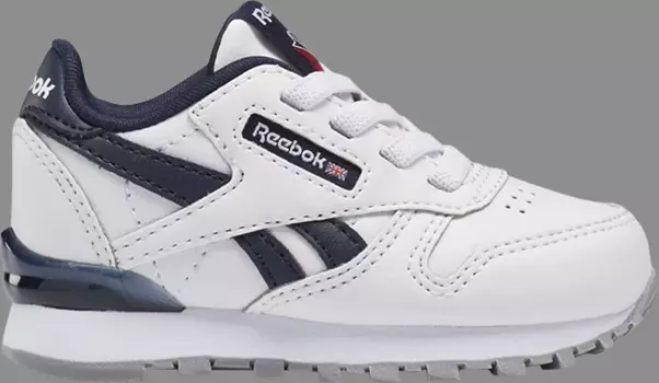 Кроссовки classic leather step 'n' flash toddler 'white vector navy' Reebok, белый