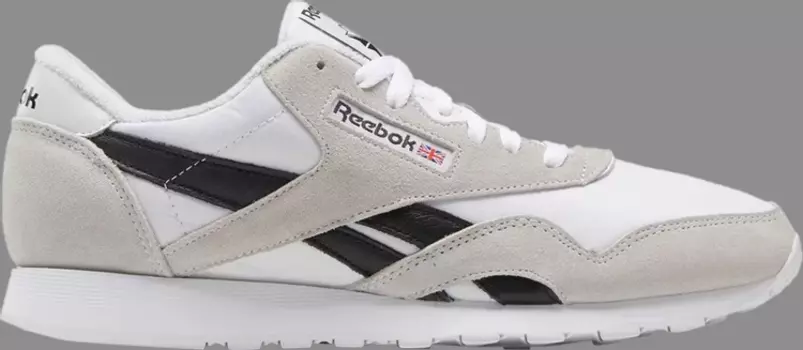 Кроссовки classic nylon 'white black' Reebok, белый