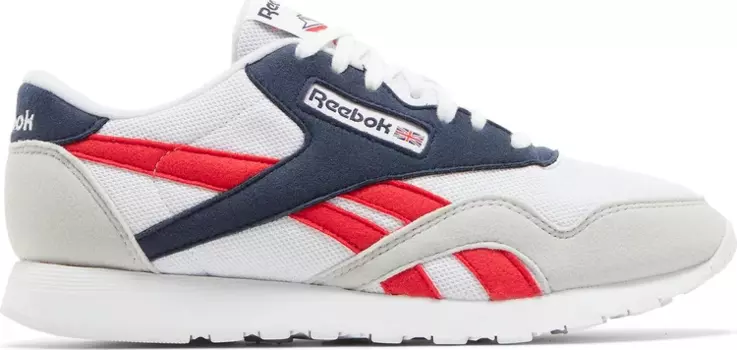 Кроссовки classic nylon 'white vector navy' Reebok, белый
