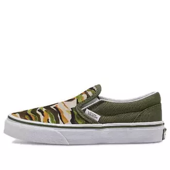 Кроссовки classic slip-on checkerboard 'sun baked' Vans, оранжевый