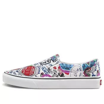 Кроссовки classic slip-on 'sticker mash up' Vans, белый
