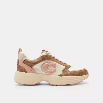 Кроссовки Coach Strider Sneaker, цвет Khaki/ Light Pink
