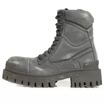 Кроссовки combat strike 20mm boots 'washed grey cotton' Balenciaga, серый