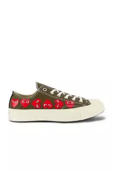 Кроссовки Comme des Garons Emblem Low Top, хаки