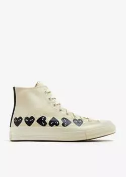 Кроссовки Comme Des Garons PLAY X Converse Multi Heart, белый